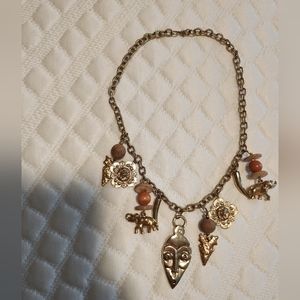 Gold Tone African Necklace